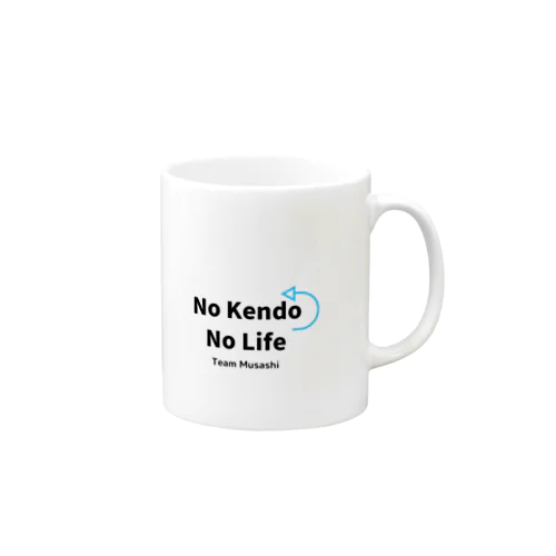 No Kendo No Life Team Musashi マグカップ