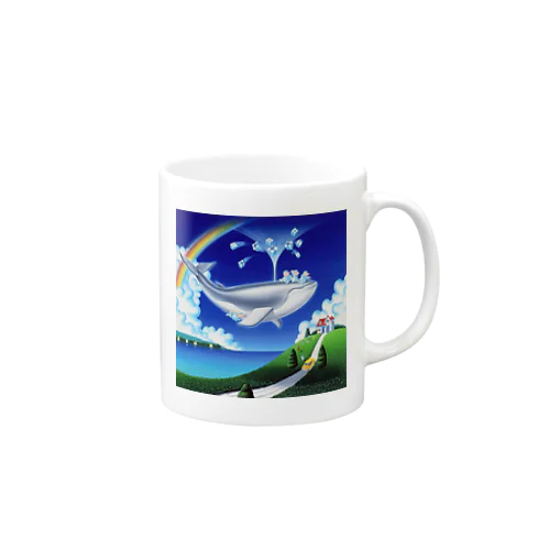 空飛ぶクジラ Mug