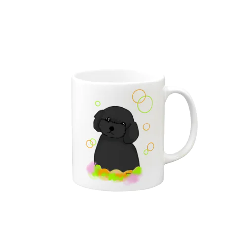 黒トイプードル　癒し犬 Mug