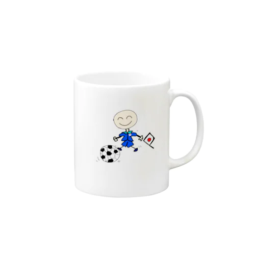 サッカー代表の豆太郎 Mug