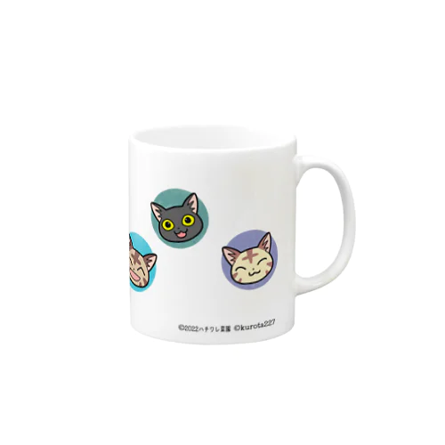 ハチワレ菜園　猫スタンプ Mug