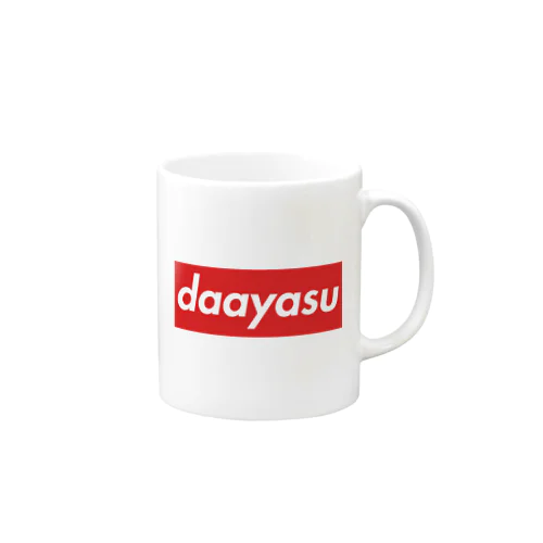 daayasu赤白ロゴ マグカップ