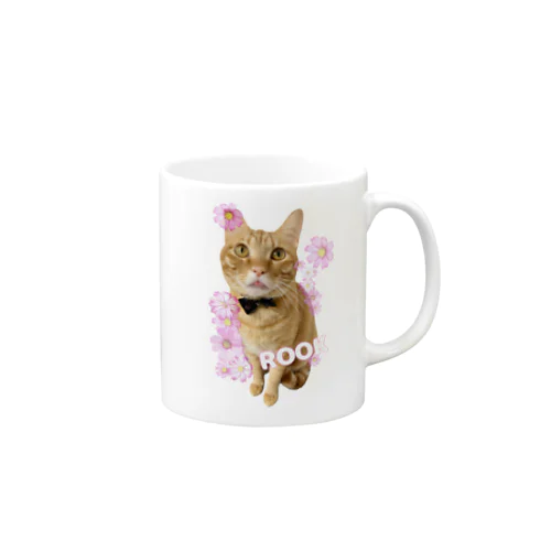 保護猫ルーク×フラワー Mug