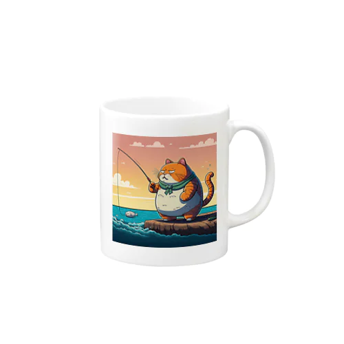 釣り猫君 Mug