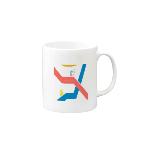 国際的エスカレーター Mug