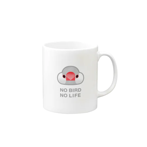 NO BIRD NO LIFE シルバー文鳥マグカップ マグカップ