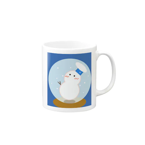 雪だるまくん in スノードーム Mug