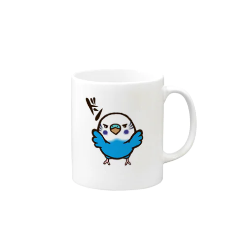 壁ドンインコ（ノーマルブルー） Mug