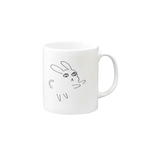 きっとそこにいるウサギ　黒 Mug