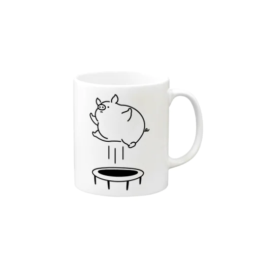 トランポリン豚 Mug