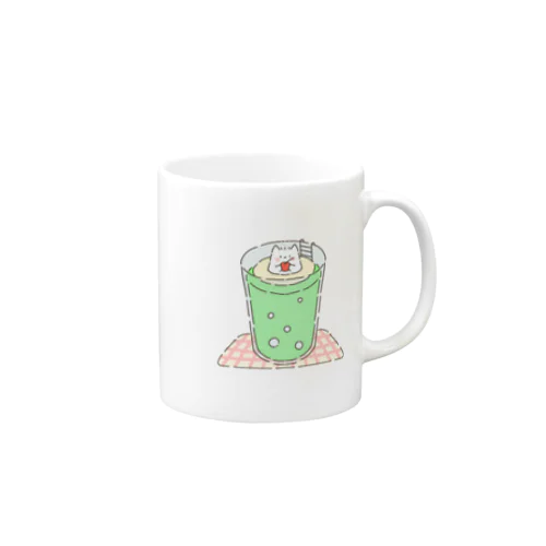 ふわふわねこ クリームソーダ Mug