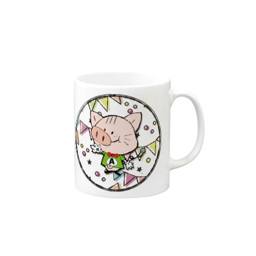 【A】にゃりぶぅアルファベット Mug