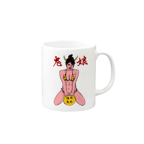 虎皮ビキニ鬼娘（赤鬼） Mug