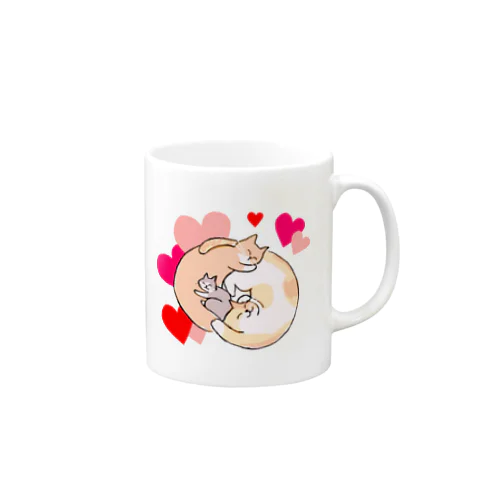 3にゃんず(Heart) Mug