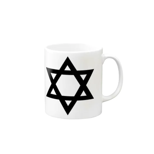 星 ほし ★ イスラエル国旗 ダビデの星 六芒星 スターリングイスラエル ソロモンの印 ユダヤ教 Mug