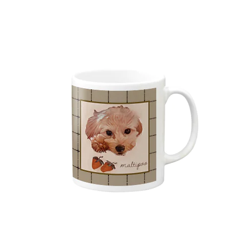 くまちゃんわんこ　愛犬家マグカップ(ベージュ) Mug