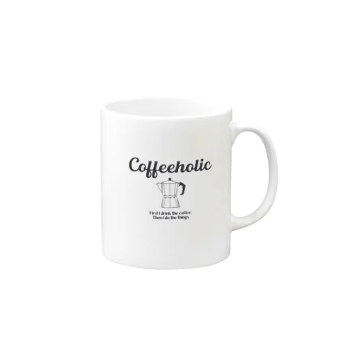 COFFEEHOLIC black logo Mug