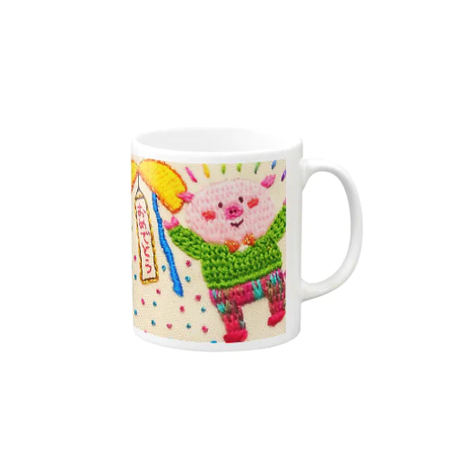 春福のおめでとうのぶたくん Mug