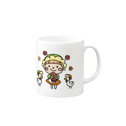 きのこあたまとあひる婦人 Mug