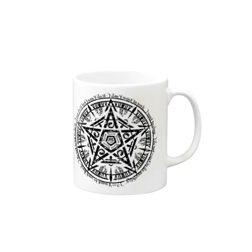 不労働五芒星魔法陣 Mug