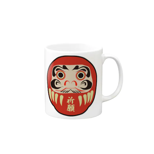 ［赤］だるま 開運吉祥 達磨 Mug