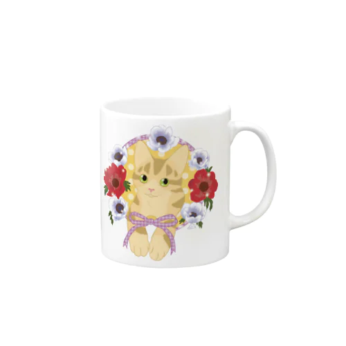 アネモネにゃんこ Mug