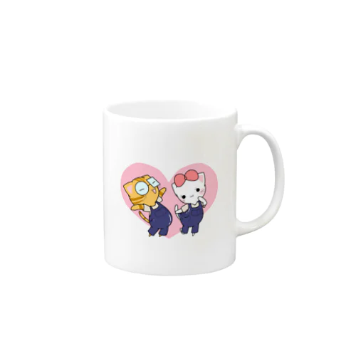 思い出のおそろっちコーデ ハート Mug