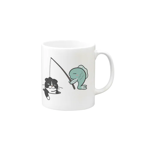 ネコを釣るサカナ Mug