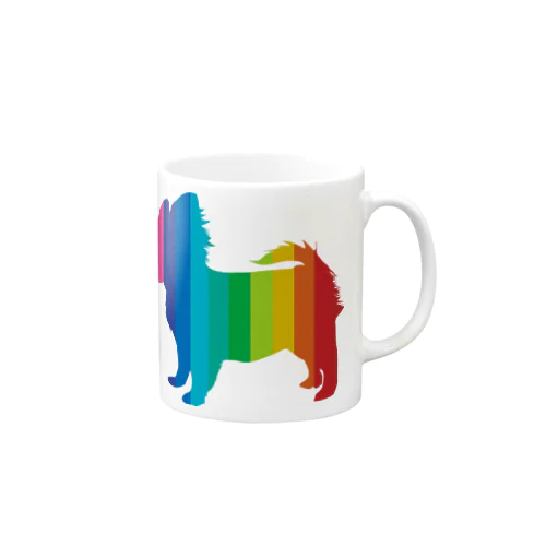 カラフルチワワのシルエット Mug