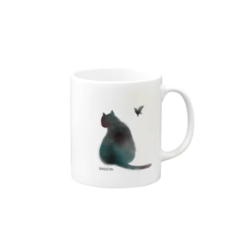 猫と蝶 Mug