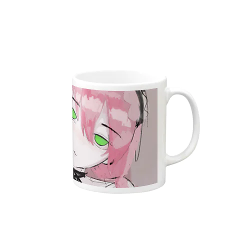 ピンク髪の女性 Mug