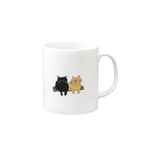 寄り添い猫ちゃんず。 Mug