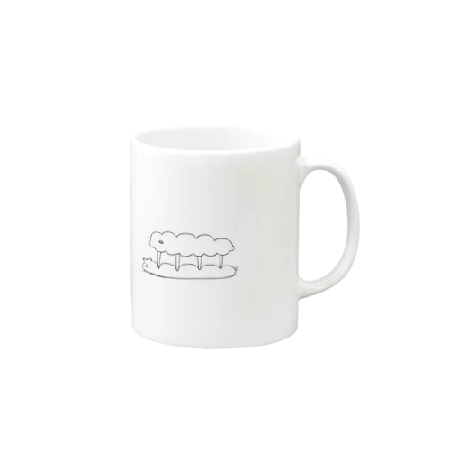 やわらかいいぬを踏むあるくくちびる Mug