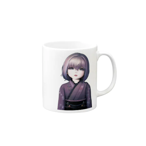 AIアートの可愛い市松人形 Mug