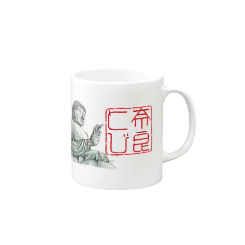 奈良とびシリーズ【大仏とロゴマーク】 Mug