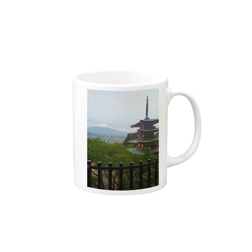 富士山と五重塔 Mug
