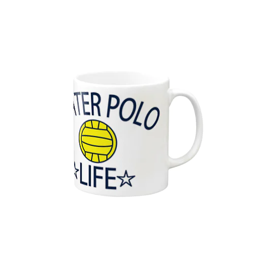 水球(すいきゅう)(water polo)・アイテム・デザイン・Tシャツ・チームT・かっこいい・かわいい・クラブT・球技・得点・ボール・選手・ポジション・部活・スポーツ・シンプル・チームワーク マグカップ