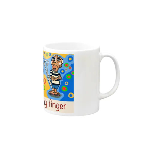 指に魂込めてます Mug