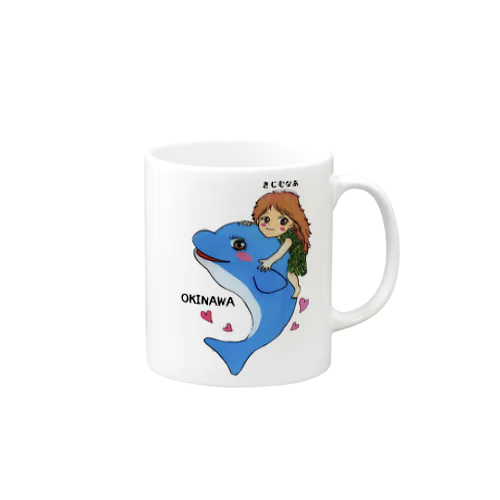 沖縄シリーズ　きじむなーとイルカ Mug