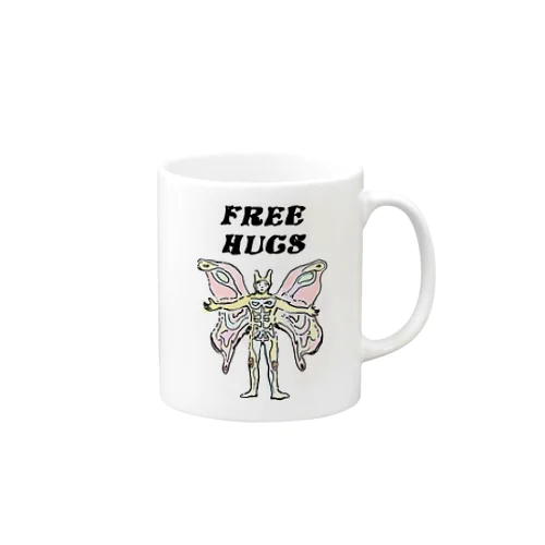 Free hugs マグカップ