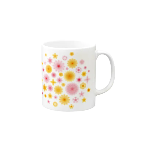 華やかな色合いの花柄 Mug