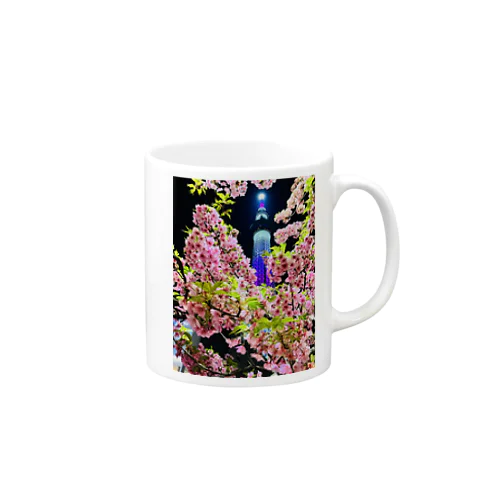 スカイツリー&夜桜コラボ Mug