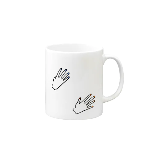 hand sign Mug