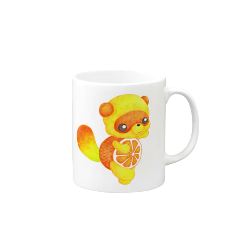 フルーツアニマル　オレンジタヌキ Mug