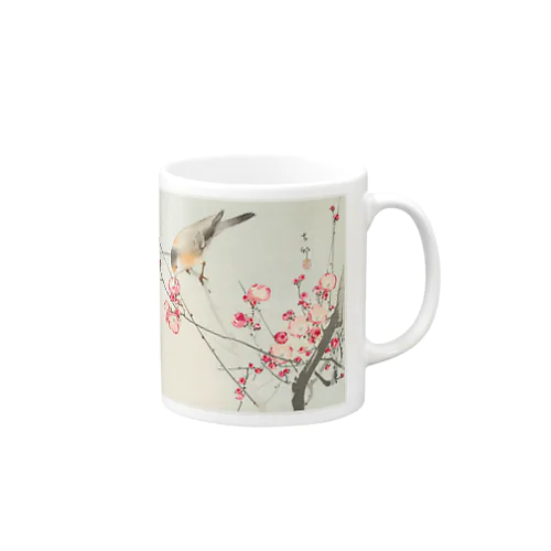 小原古邨　梅に鶯　Ohara Koson / Songbird on blossom branch Mug