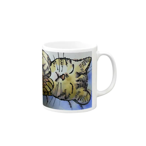 眠い猫 Mug