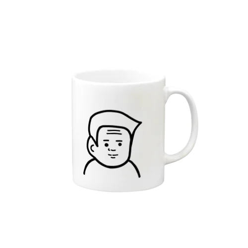 さるかおグッズ（白黒） Mug