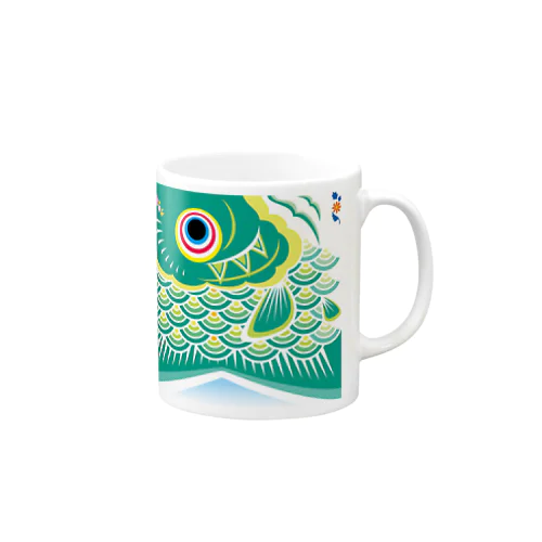 こいのぼり緑鯉 Mug