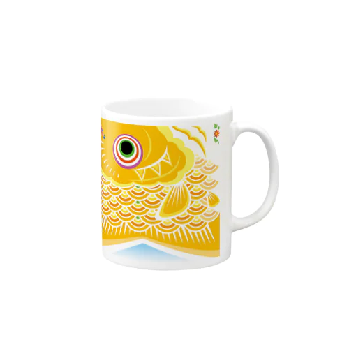 こいのぼり黄鯉 Mug