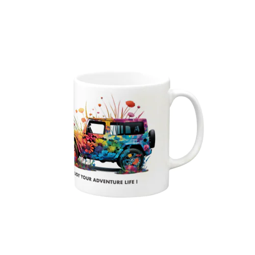 フラワーJEEP Mug